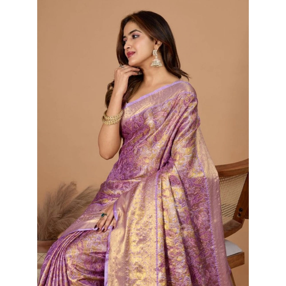 Seduva Women's Jacquard Saree With Unstitched Blouse 5.5Mtr (Multicolor)