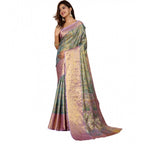 Seduva Women's Jacquard Saree With Unstitched Blouse 5.5Mtr (Multicolor)