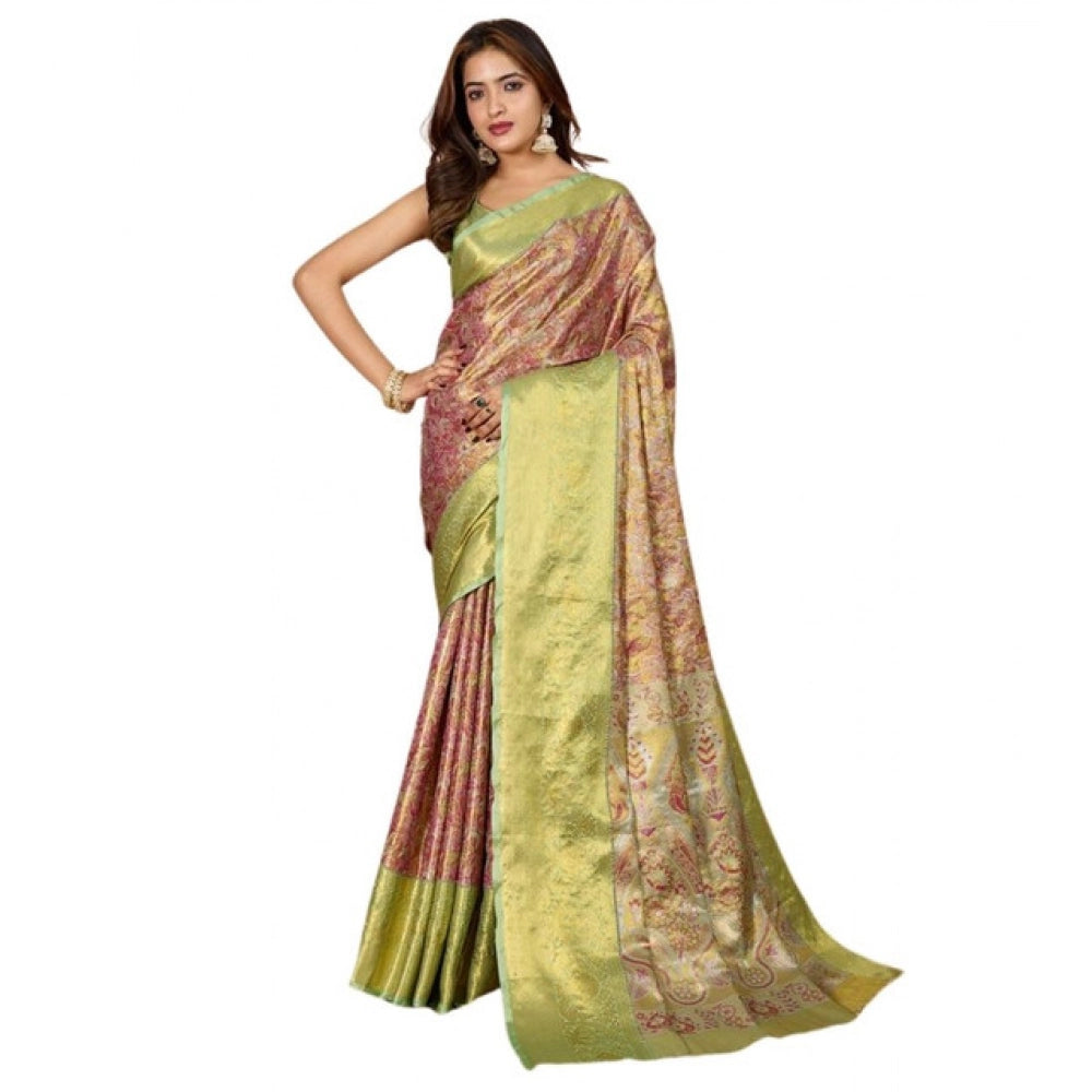 Seduva Women's Jacquard Saree With Unstitched Blouse 5.5Mtr (Multicolor)