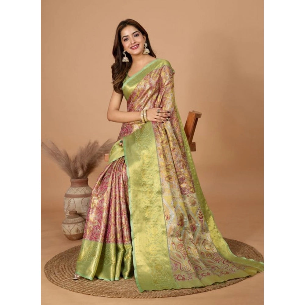 Seduva Women's Jacquard Saree With Unstitched Blouse 5.5Mtr (Multicolor)