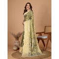 Seduva Women's Jacquard Saree With Unstitched Blouse 5.5Mtr (Olive)