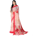 Seduva Women's Georgette Floral Printed Saree With Unstitched Blouse 5.5Mtr (Red)
