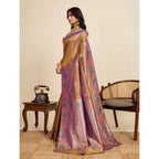 Seduva Women's Faux_Banarasi_Silk Woven Saree With Unstitched Blouse 5.5Mtr (Mustard)