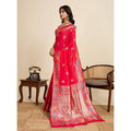 Seduva Women's Faux_Banarasi_Silk Woven Saree With Unstitched Blouse 5.5Mtr (Red)