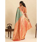 Seduva Women's Faux_Banarasi_Silk Woven Saree With Unstitched Blouse 5.5Mtr (Green)