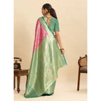 Seduva Women's Faux_Banarasi_Silk Woven Saree With Unstitched Blouse 5.5Mtr (Pink)
