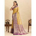 Seduva Women's Faux_Banarasi_Silk Woven Saree With Unstitched Blouse 5.5Mtr (Yellow)