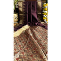 Seduva Women's Tussar Silk Madhubani Saree With Unstitched Blouse 5.5Mtr (Coffee)