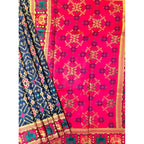 Seduva Women's Patola Silk Meena And Zari Woven Saree With Unstitched Blouse 5.5Mtr (Green)
