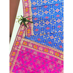 Seduva Women's Patola Silk Meena And Zari Woven Saree With Unstitched Blouse 5.5Mtr (Pink)