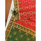 Seduva Women's Patola Silk Meena And Zari Woven Saree With Unstitched Blouse 5.5Mtr (Red)