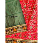 Seduva Women's Patola Silk Meena And Zari Woven Saree With Unstitched Blouse 5.5Mtr (Red)