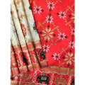 Seduva Women's Patola Silk Meena And Zari Woven Saree With Unstitched Blouse 5.5Mtr (White)