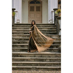 Seduva Women's Silk_Blend Butti Pattern Saree With Unstitched Blouse 5.5Mtr (Coffee)