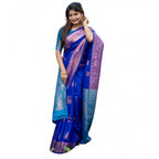 Seduva Women's Katan_Silk Zari_Weaving Saree With Unstitched Blouse 5.5Mtr (Royal_Blue)