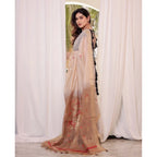 Seduva Women's Blended_Cotton Woven_Motifs Saree With Unstitched Blouse 5.5Mtr (Light_Beige)