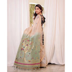 Seduva Women's Blended_Cotton Woven_Motifs Saree With Unstitched Blouse 5.5Mtr (Rama_Green)