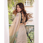 Seduva Women's Blended_Cotton Woven_Motifs Saree With Unstitched Blouse 5.5Mtr (Rama_Green)