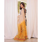 Seduva Women's Blended_Cotton Woven_Motifs Saree With Unstitched Blouse 5.5Mtr (Yellow)