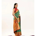 Seduva Women's Faux_Banarasi Woven Motifs Saree With Unstitched Blouse 5.5Mtr (Green)