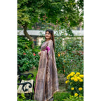 Seduva Women's Faux_Tussar Geometric_Print Saree With Unstitched Blouse 5.5Mtr (Purple)
