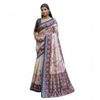 Seduva Women's Faux_Tussar Floral Jal With Patola Print Saree With Unstitched Blouse 5.5Mtr (Black)