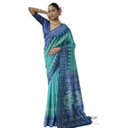 Seduva Women's Faux_Tussar Ikat Saree With Unstitched Blouse 5.5Mtr (Sea_Green)