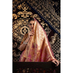 Seduva Women's Organza Woven Saree With Unstitched Blouse 5.5Mtr (Purple)