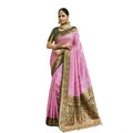 Seduva Women's Silk Blend Booti Work Ready to wear Saree With Unstitched Blouse 5.5Mtr (LightPink)