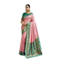 Seduva Women's Silk Blend Booti Work Ready to wear Saree With Unstitched Blouse 5.5Mtr (Peach)