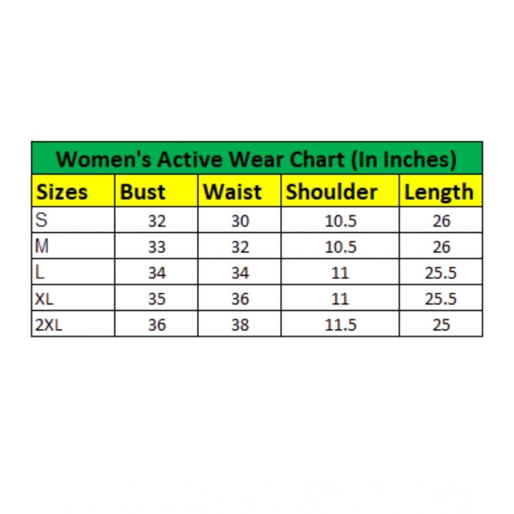 Seduva Women's Polyester Lycra Printed Sleeveless Active Wear (Multicolor)