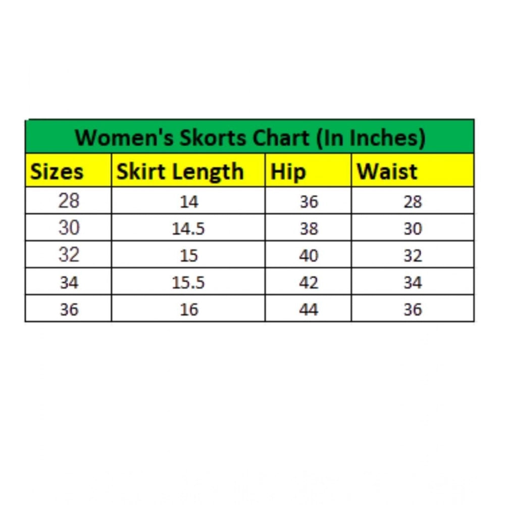Seduva Women's Denim Lycra Solid Zip Closure Skorts (Blue)